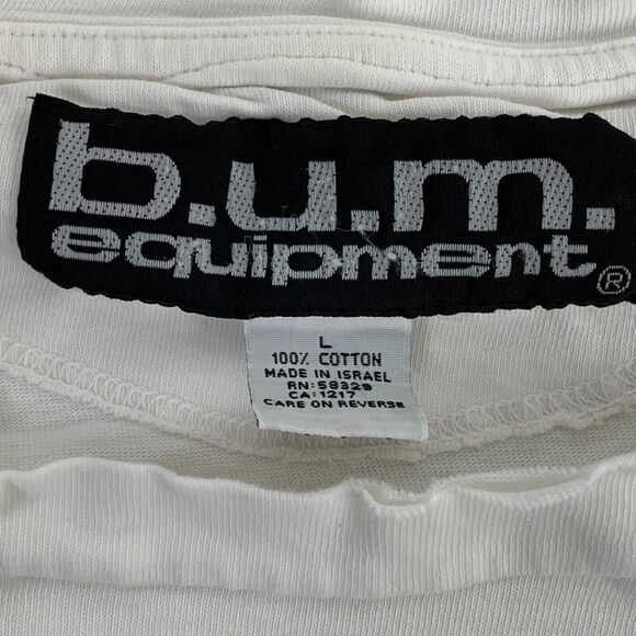 Vintage 90s Distressed Los Angeles LA Kings T Shirt BUM Equipment White L Large - Picture 8 of 9